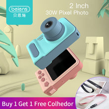Load image into Gallery viewer, Beiens Kids Camera Toys Baby Cool Digital Photo Camera Children Educational Toy 12 Languages 32G Supported Birthday Gifts